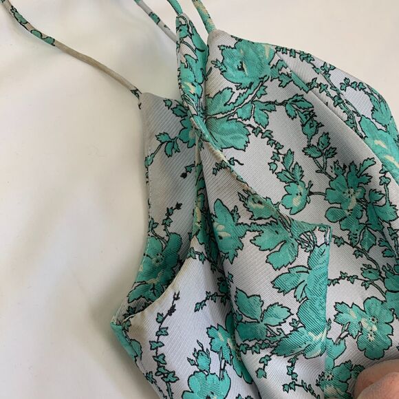Zimmermann Tempo Brocade Plunge Bodice Floral Green 2 US 8 M L - Picture 11 of 12